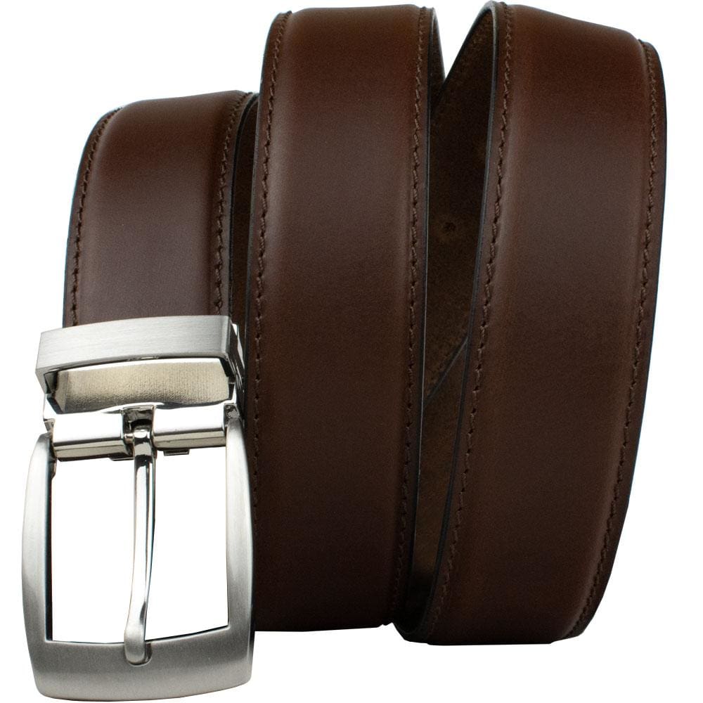 Brown Dress Belt by Nickel Smart(R)