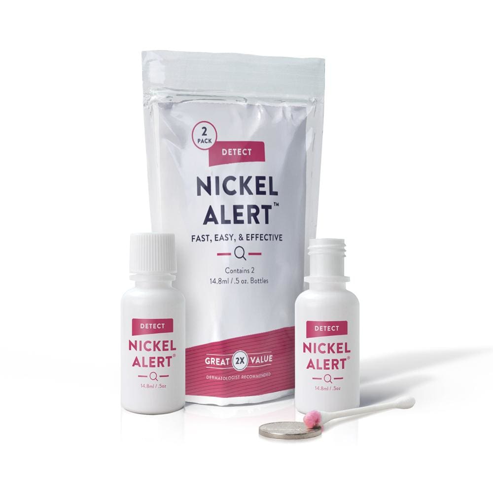 Nickel Alert(R) Convenient 2-Pk - Nickel Test Kit to avoid contact with nickel in jewelry