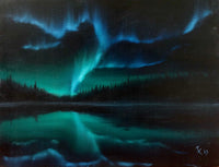 John Kenward Original Painting “Aurora Reflections” 12” x 16”