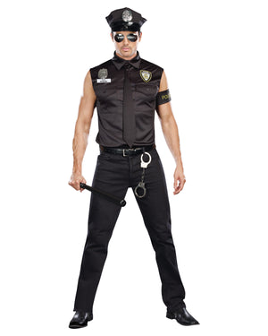 Dreamgirl Plus Size Police-Themed Garter Slip Bedroom Costume Set