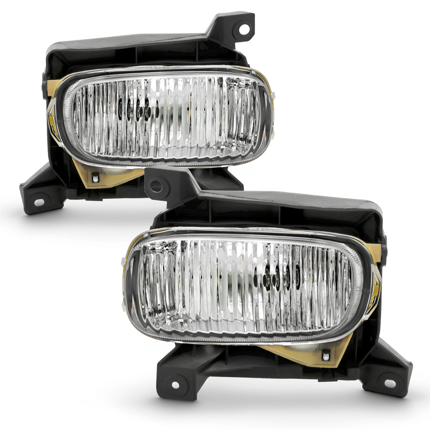 AKKON - Fits 2007-2014 Toyota FJ Cruiser Chrome Fog Lights Pair w/ Pow