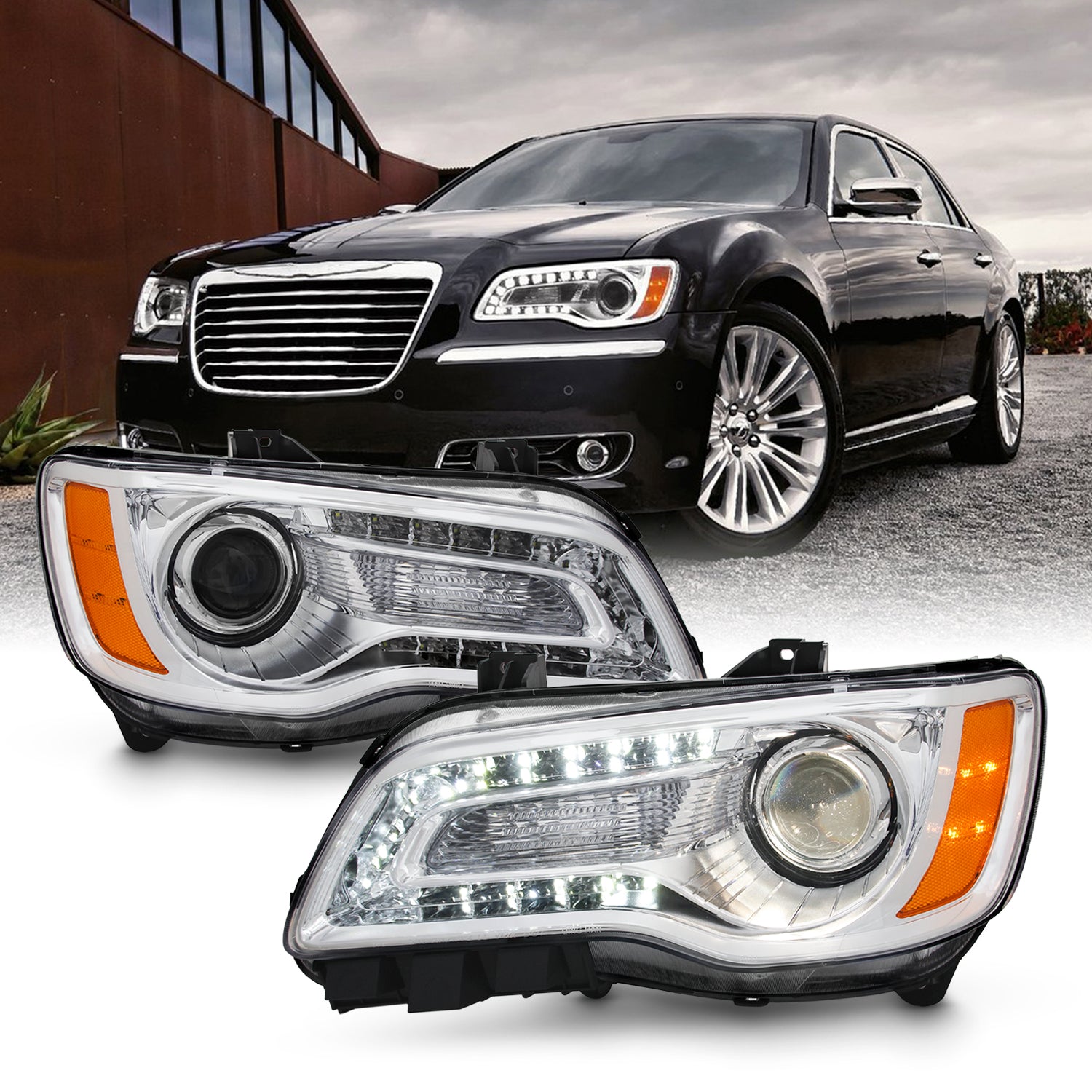 AKKON - For 05-10 Chrysler 300C Replacement Projector Headlights 48058