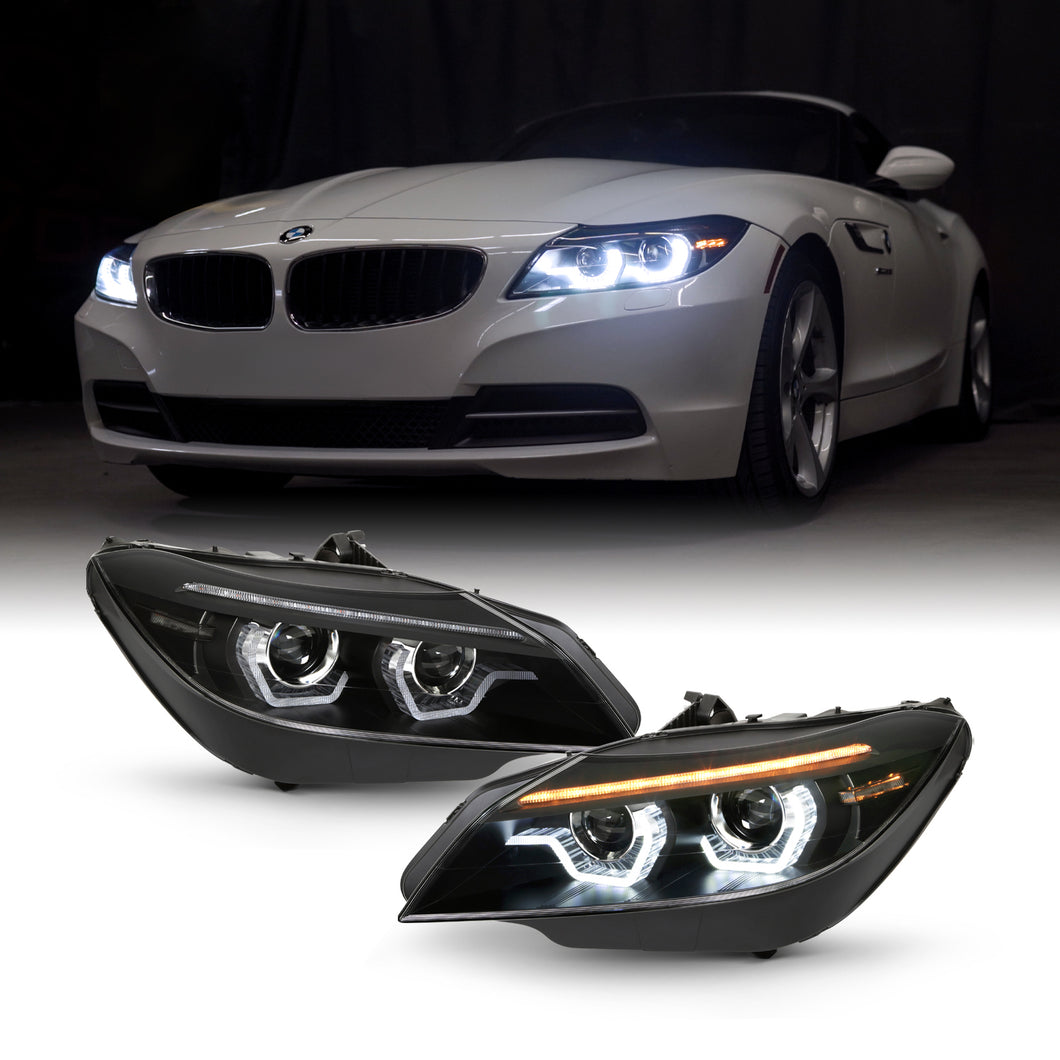 AKKON Fits 2009-2013 BMW Z4 HID/Xenon AFS Projector Black
