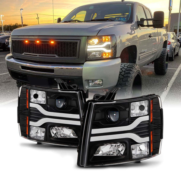  AKKON - Fits 2007-2013 2014 Chevy Silverado 1500/ 2500HD/  3500HD Headlight Lens Lamp Clear Cover LH+RH Pair Heavy Duty : Automotive