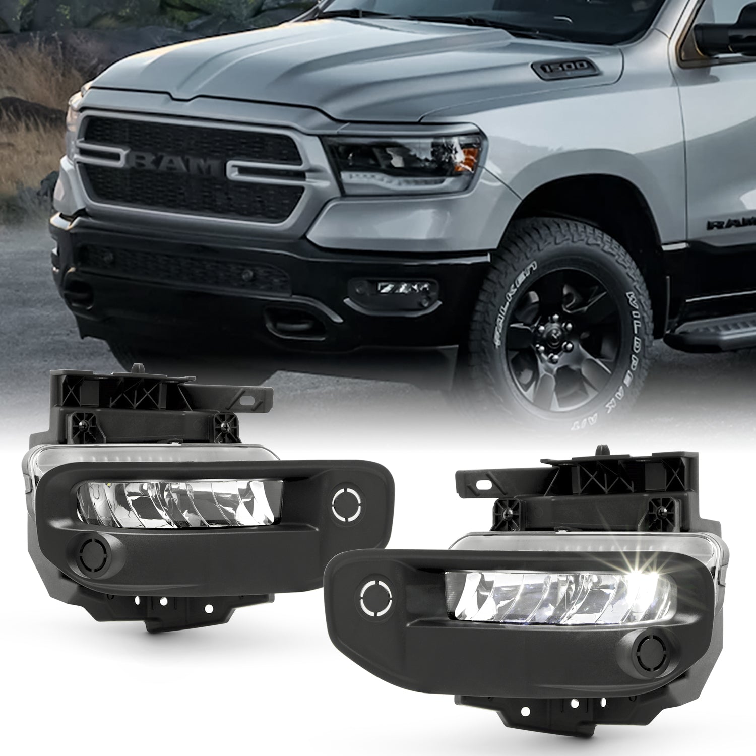 AKKON - Fits 2019-2023 Chevy Silverado 1500 [Full LED] Chrome Bumper F