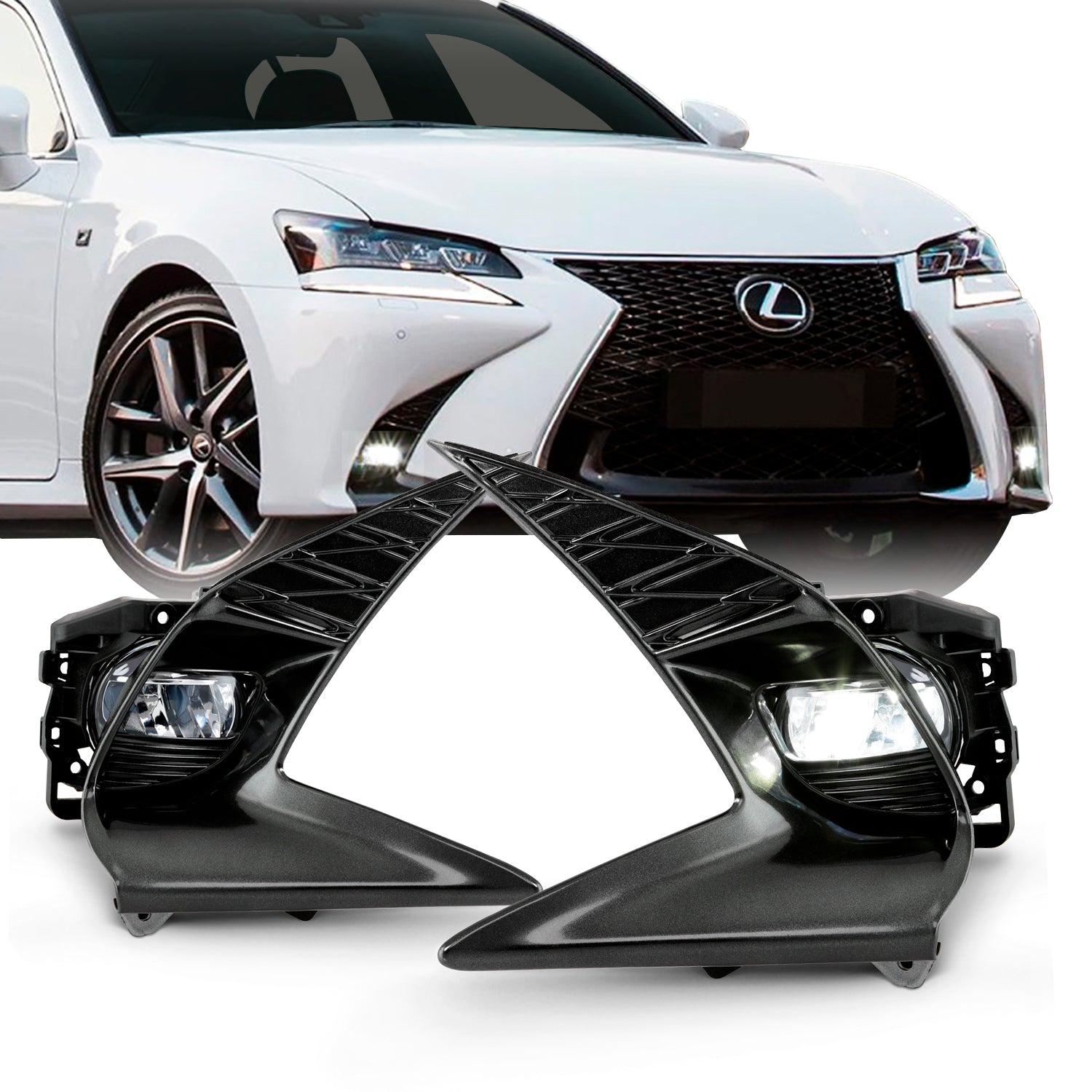 AKKON - Fits 2014-2017 Lexus CT200H [OE Style] Bumper Fog Lights Lamp