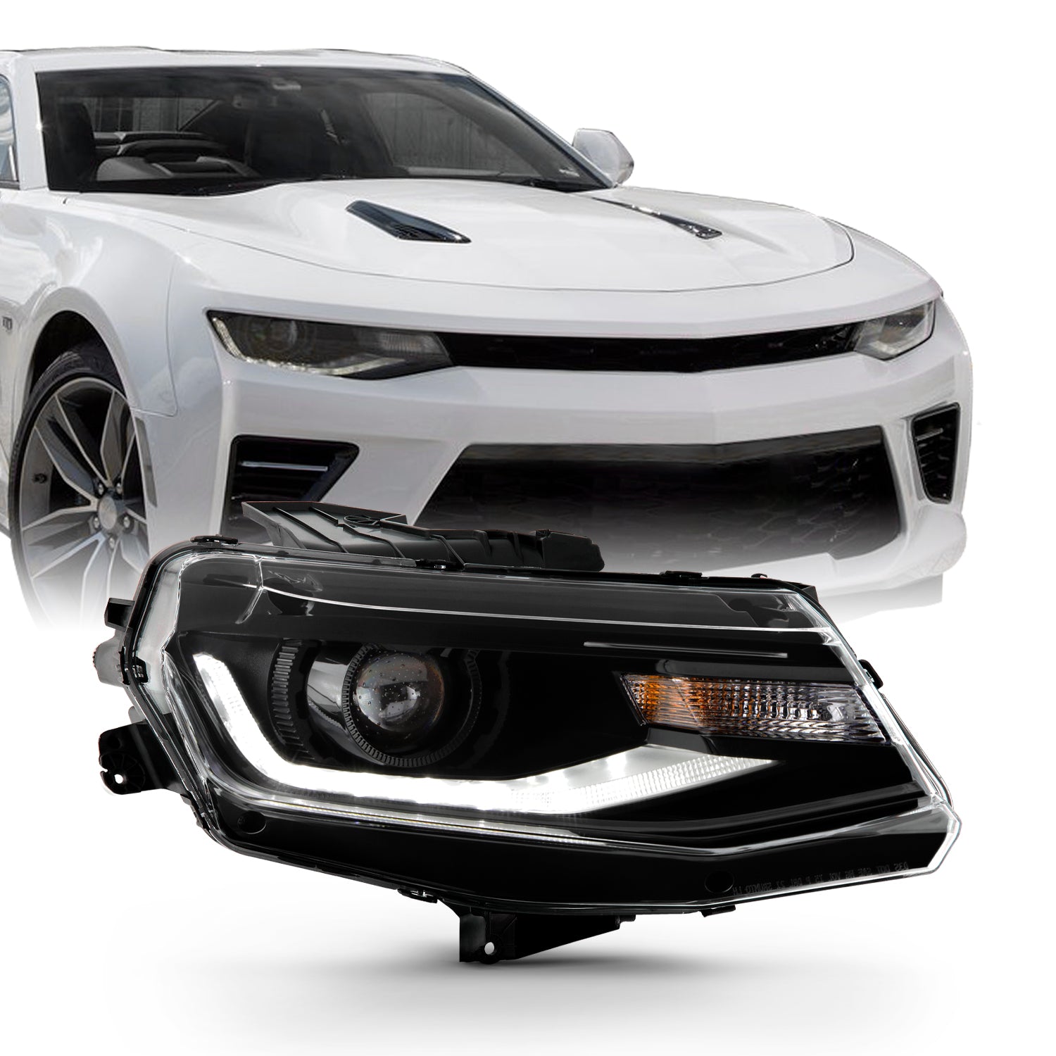 camaro 2022 white and black