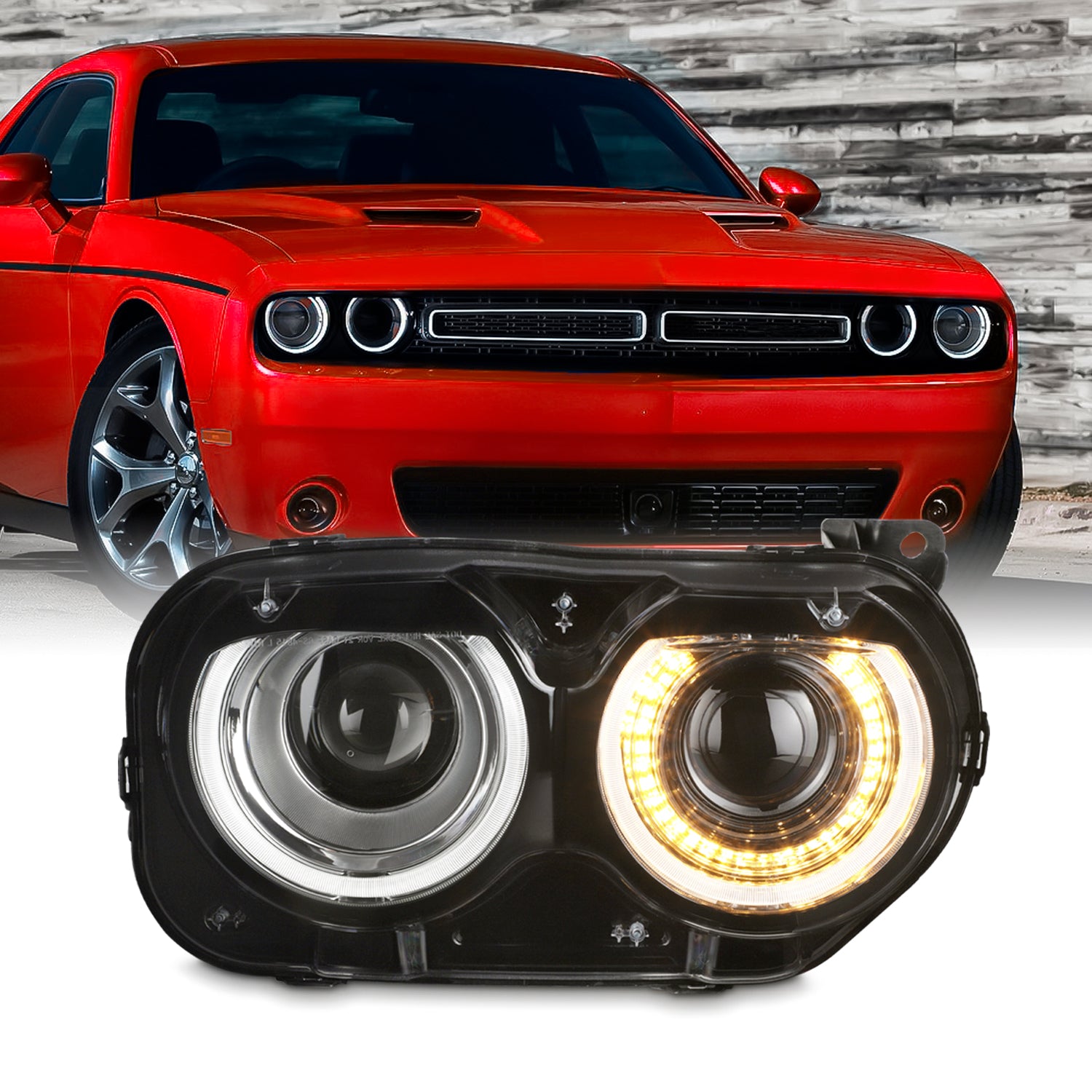 AKKON - Fit 2015-2020 Dodge Challenger HID/Xenon Dual Beam Switchback