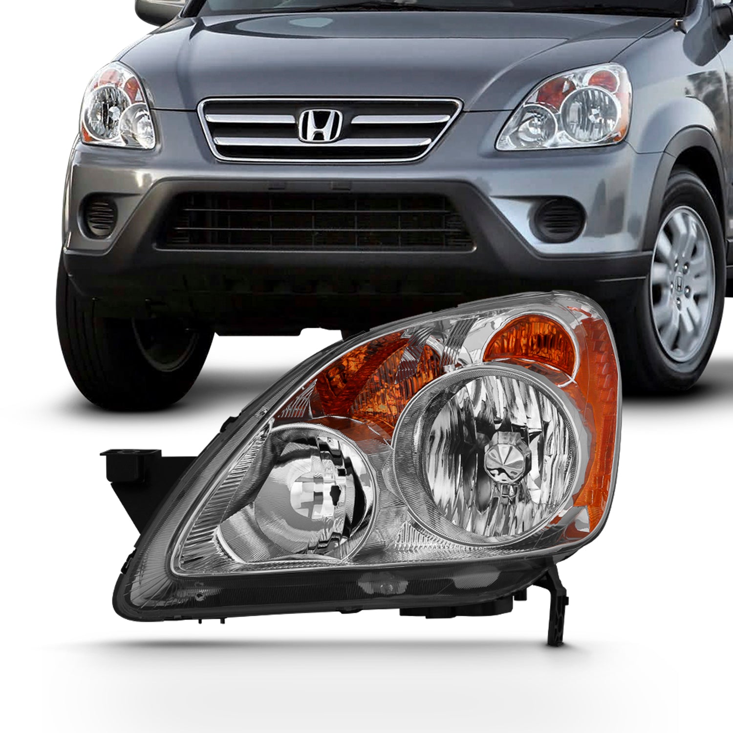 AKKON - For 2005-2006 Honda CRV CR-V [Halogen Style] 4DR Headlight Pas