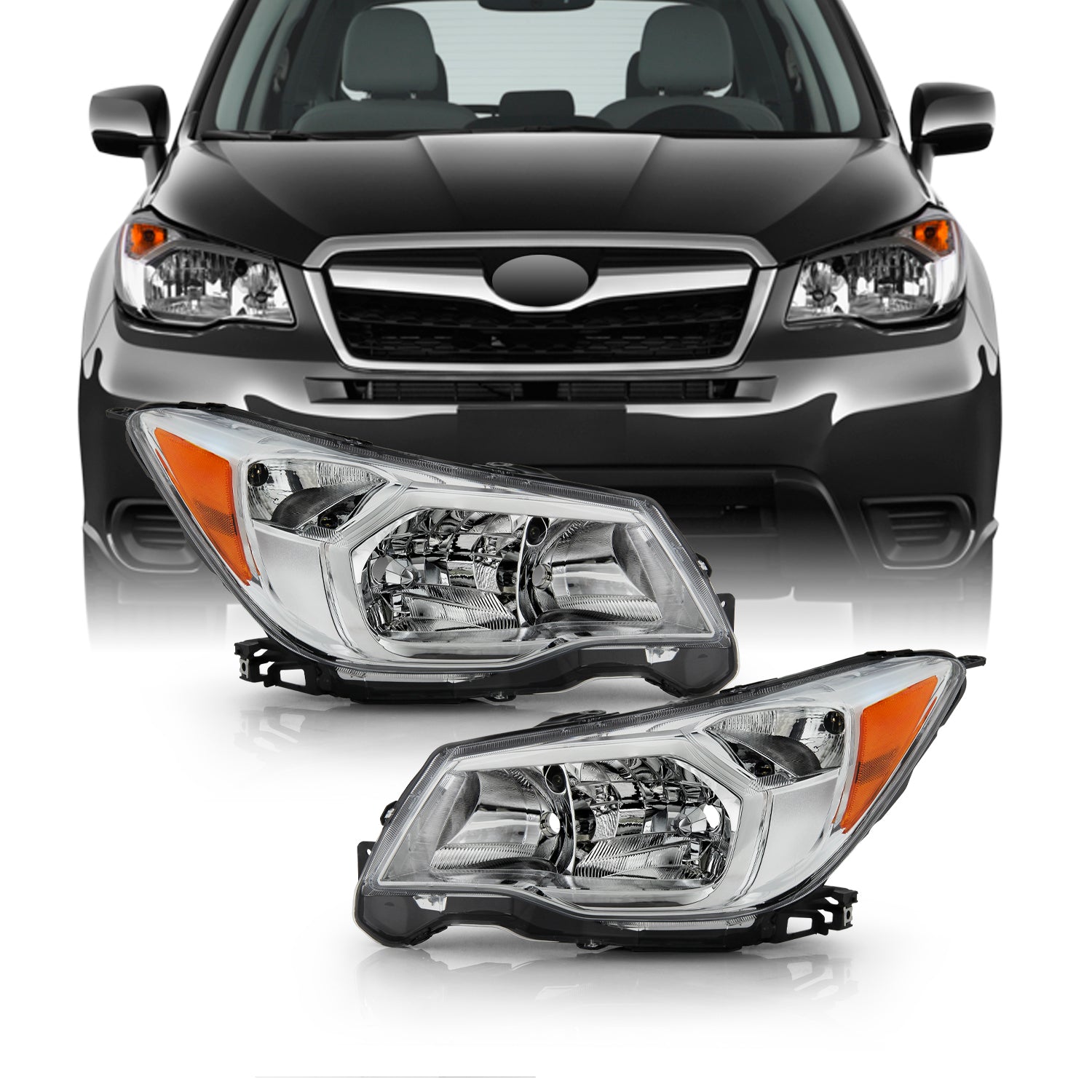 AKKON - For 2014-2016 Subaru Forester OE Factory Halogen Style Pair He