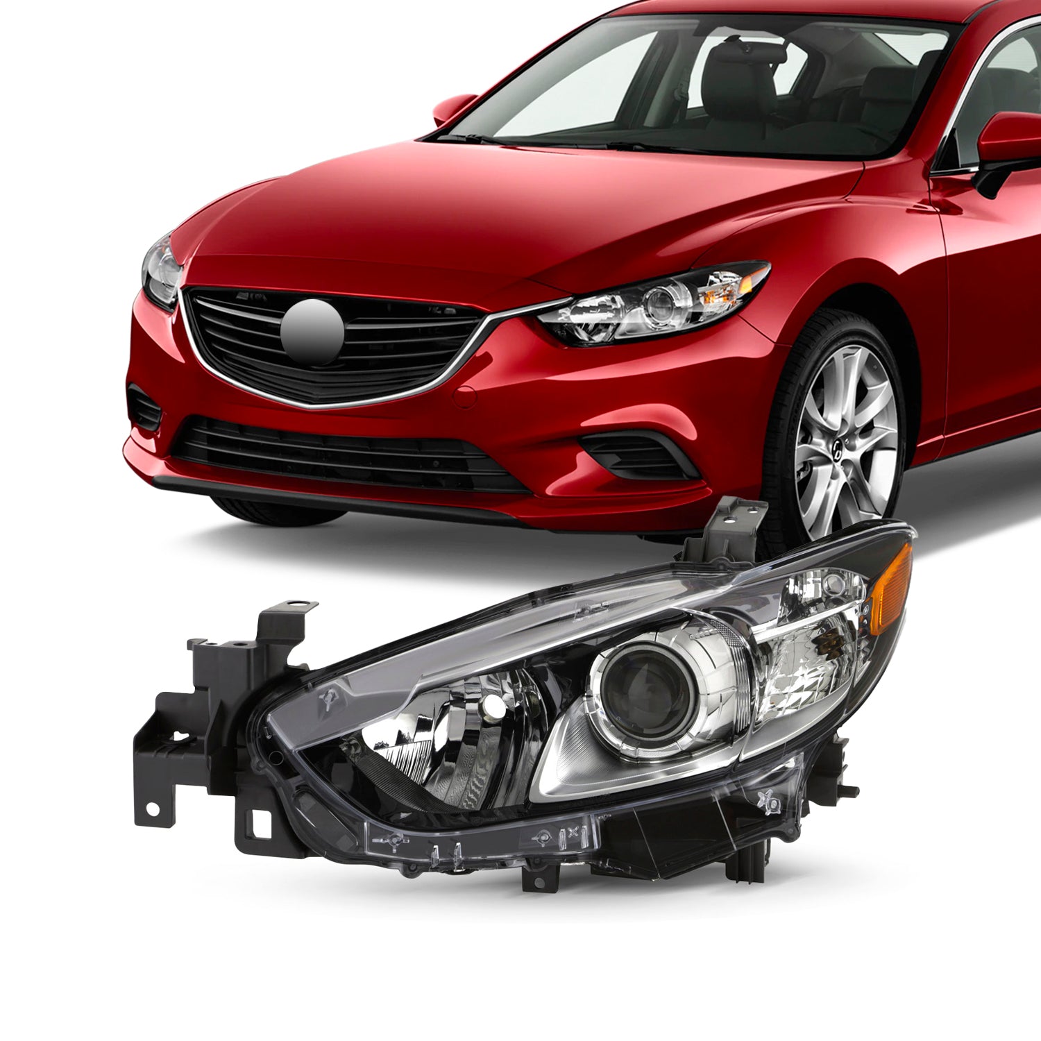 AKKON - Fits 2014 2015 2016 2017 Mazda 6 Sedan [Halogen Type] Projecto