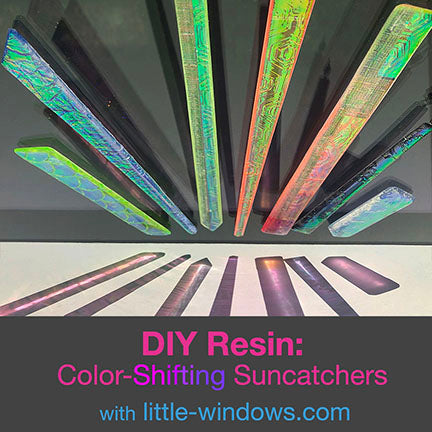 resin jewelry doming suncatchers dichro films refractions through window