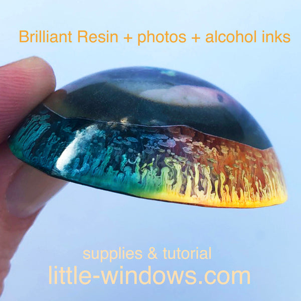resin casting alcohol inks special effects jewelry making