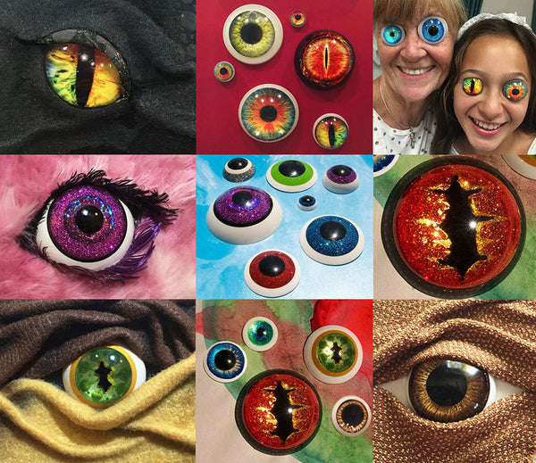 resin casting crafting eyes glitter costume dragons