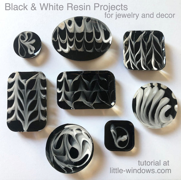 resin crafting cast black with white stripes ASMR