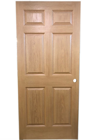 36 X80 Interior Door 6 Panel Oak Finish 20 00 Ea