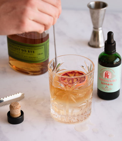 old fashioned cocktail with real bitters 