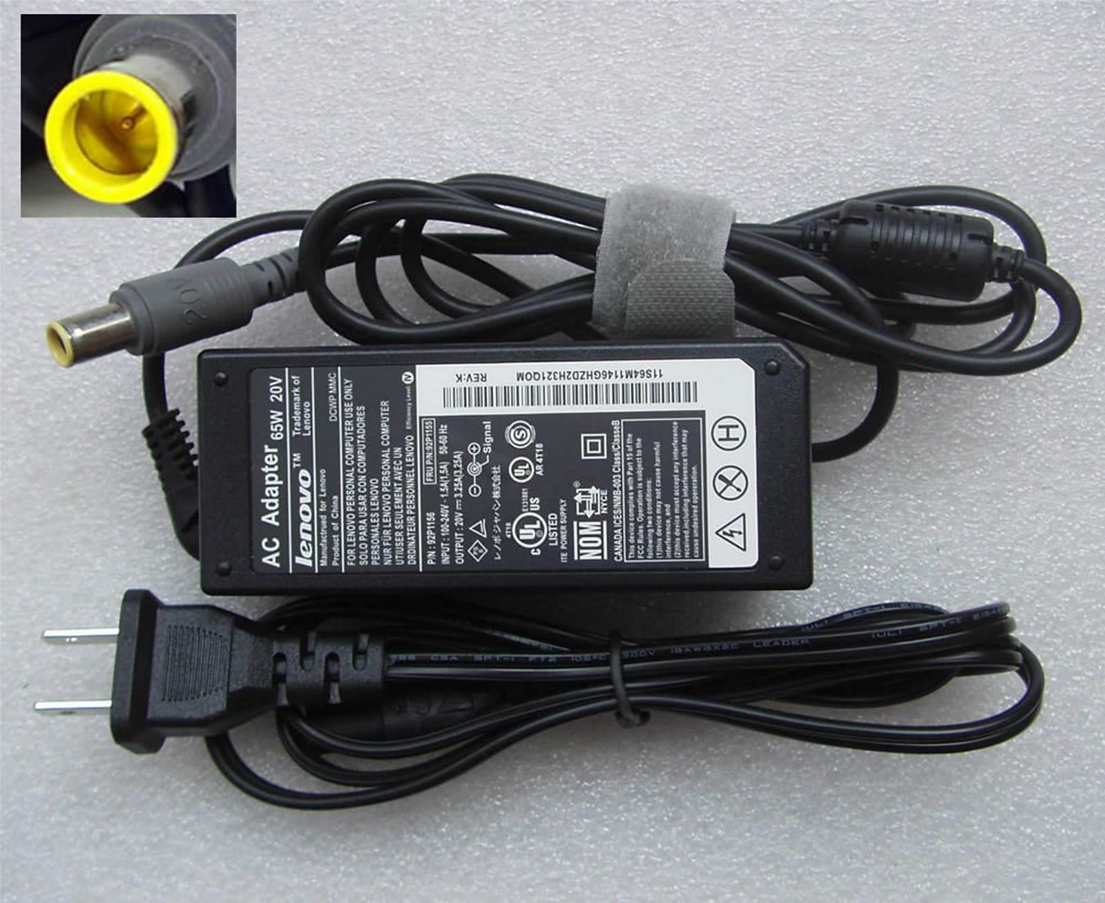 Original Lenovo ThinkPad Edge E530 3259-BRU 65W AC Power Adapter Cord/Charger