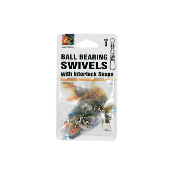 Fishing Barrel Swivel With Interlock Snap, Barrel Swivel