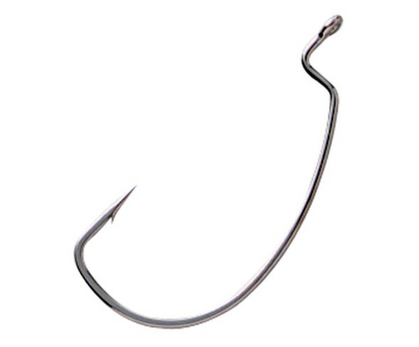 Owner Hooks Worm Hook-Black Chrome X-Strong Straight 7Pk 1/0 Md
