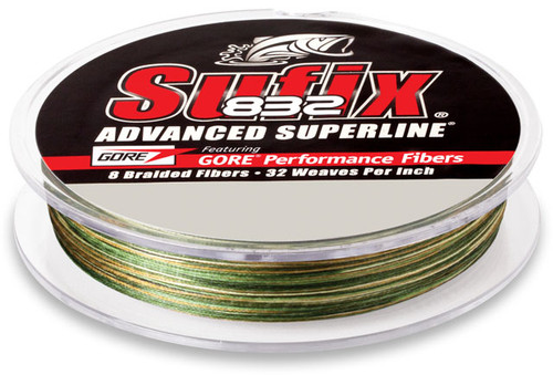 Sufix 300 Yard 832 Advanced Superline Braid Fishing Line - 20 lb. - Camo