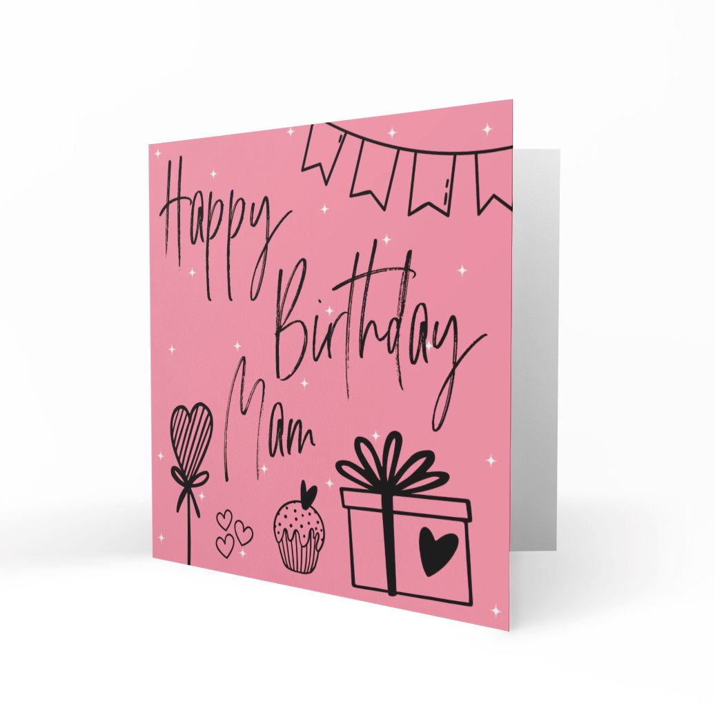Welsh Greetng Cards | Happy Birthday Mam - Chasing Cards
