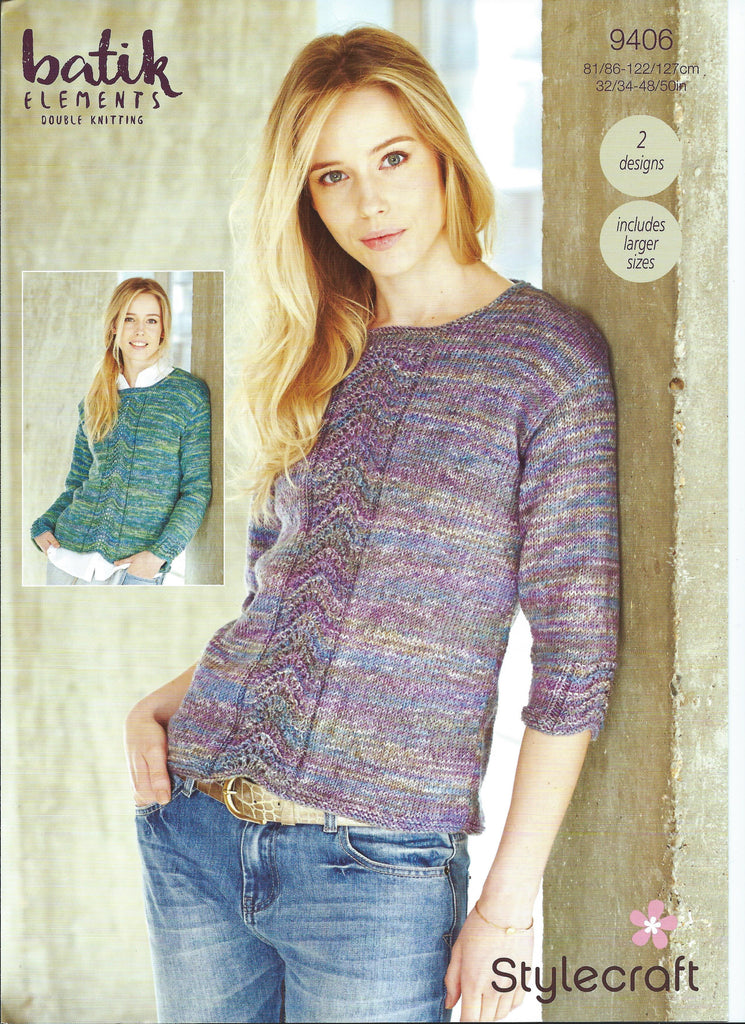 Stylecraft Batik Elements DK Pattern 9406 - Sweaters - Crafty