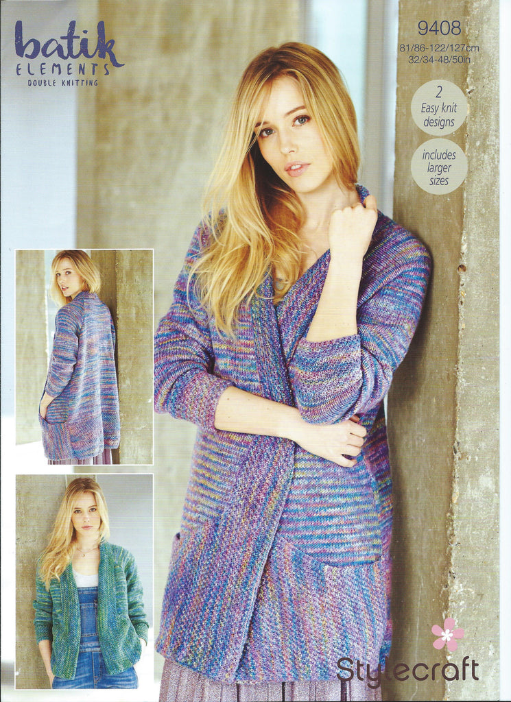 Stylecraft Batik Elements DK Pattern 9408 - Cardigan & Coat - Crafty