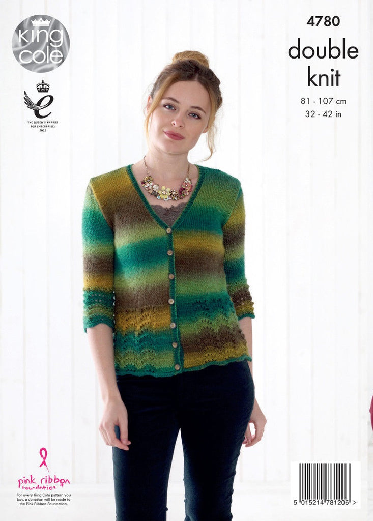 King Cole Riot DK Pattern 4780 - Sweater & Cardigan - Crafty