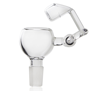 clear glass dome with handle attached