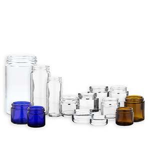 2.5oz Child Resistant Tall Glass Jars With Black Caps - 3.5 Grams