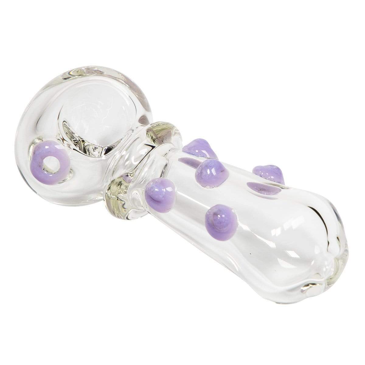 Clear Purple Slime Glass Hand Pipe