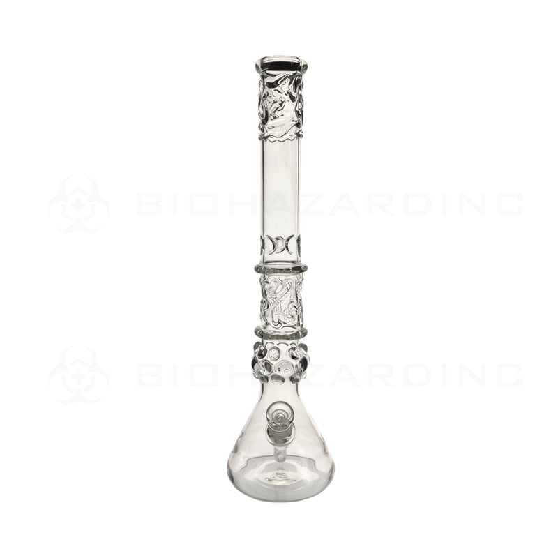 Water Pipe | Classic Beaker w/ Ice Catcher | 18" - 14mm - Clear - dispensary supplies wholesale