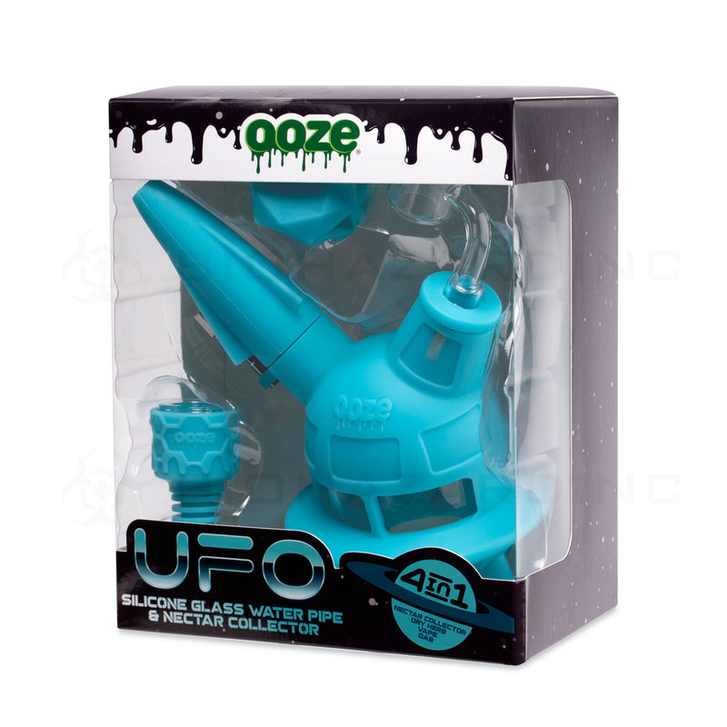 OOZE® | UFO Hybrid 4-in-1 Silicone Nectar Collector & Water Pipe - Aqua Teal