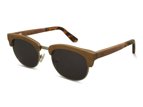 Clubmaster Nussbaum, Holz Sonnenbrille, Holz gemacht