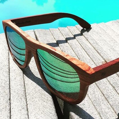 Holzsonnenbrille Montana, Holz gemacht