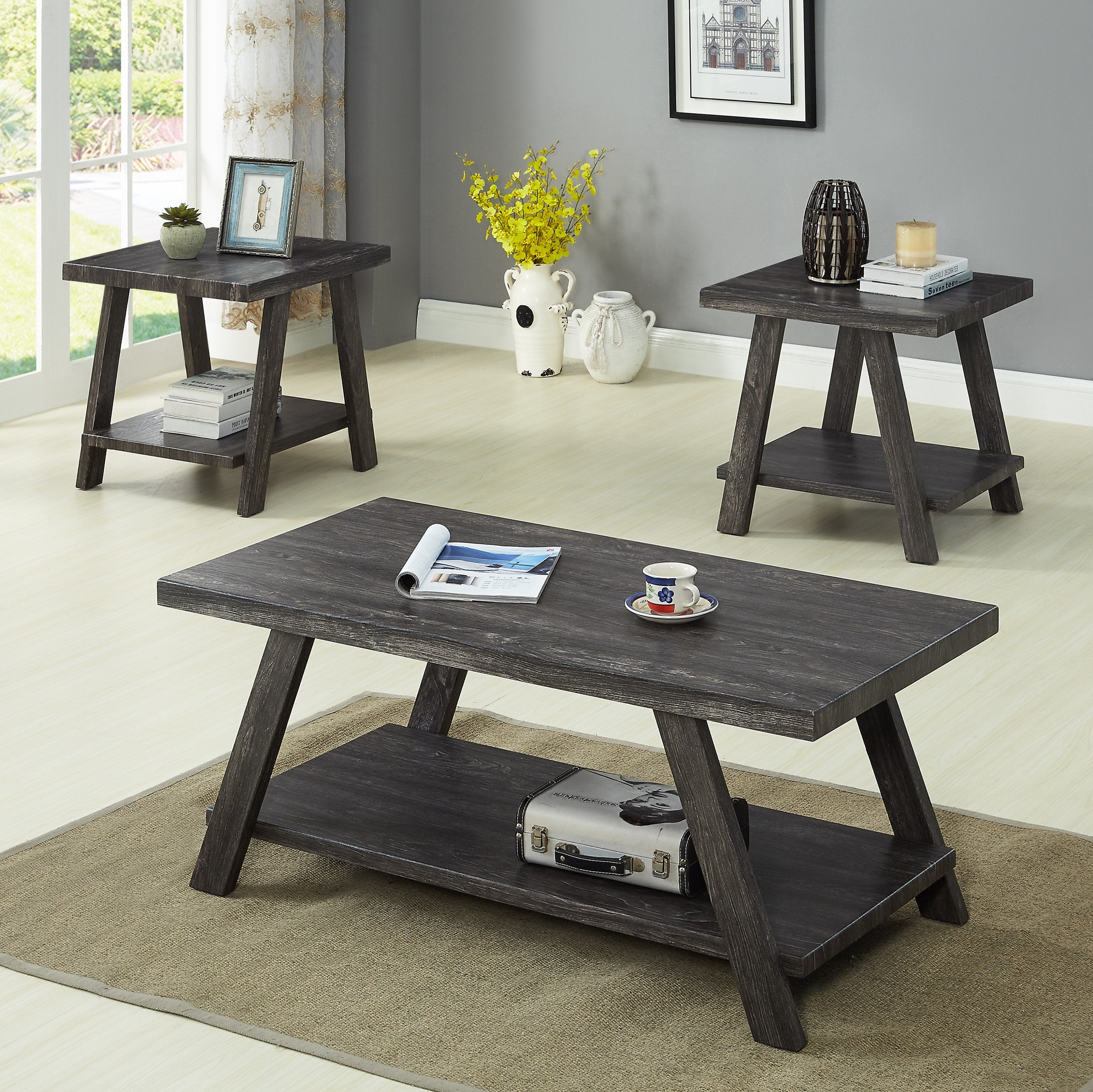 charcoal coffee table set