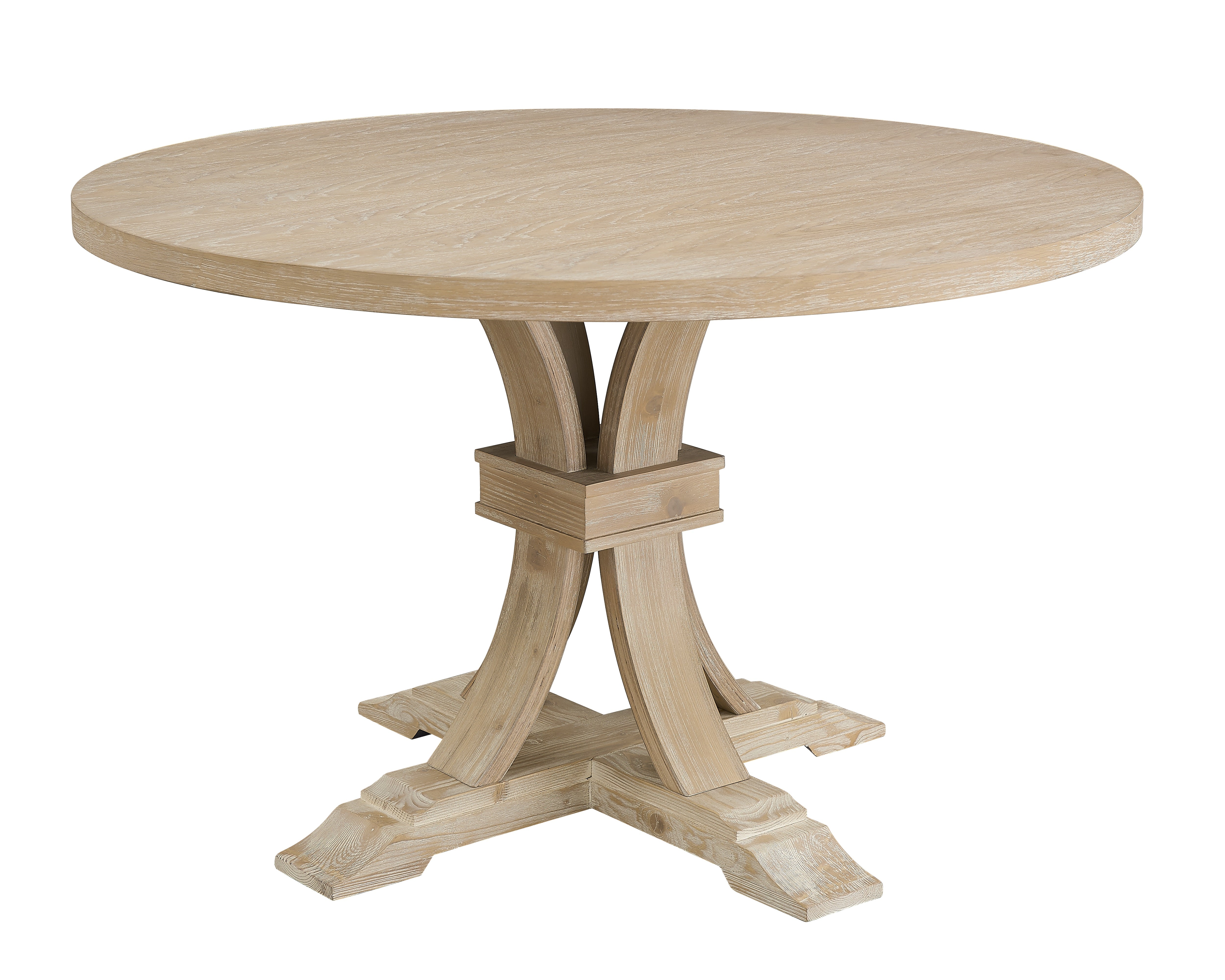 round wood dining table pedestal base