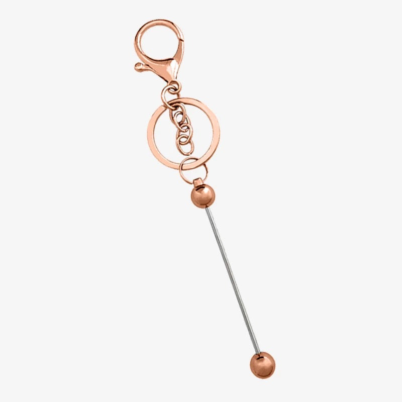 Kaotic Kreations Standard Beadable Keychain Bar Rose Gold
