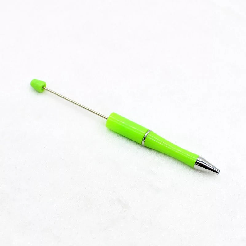 3 for 5.00 DIY Green Shimmer Beadable Pen Blanks, Beadable Pen, DIY Plastic  Beadable Pens, Black Ink 