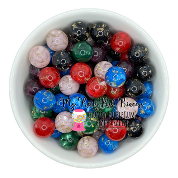 20mm beads, Navy and Royal Blue Beads Variety Pack, Bubblegum beads  wholesale, Chunky beads, Bubble gum beads, Beads in Bulk, Blue bead mix