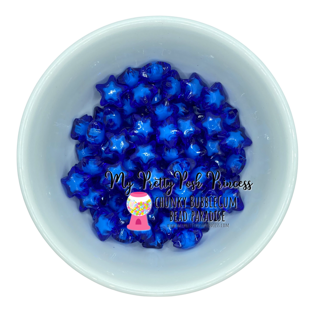 15mm Royal Blue and White Star Silicone Beads – USA Silicone Bead Supply  Princess Bead Supply
