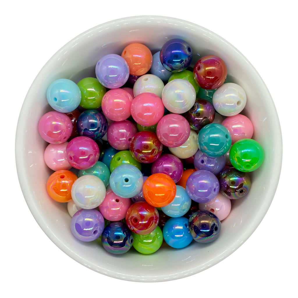 50 Mixed Color Acrylic Puffy Bow Beads 15X11mm Imitation Wooden beads