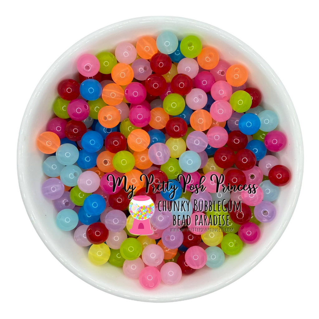 K- 570- 12mm Marble Acrylic Mixed Bulk Bag 100 Count Beads – My Pretty Posh  Princess