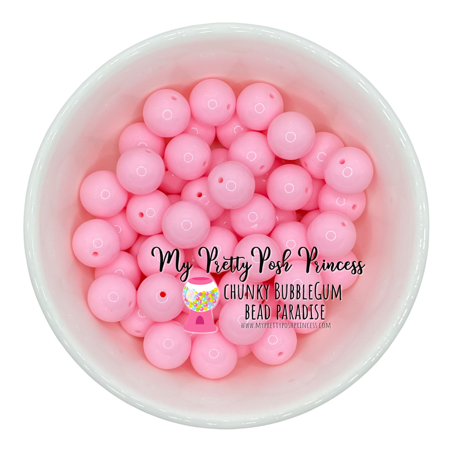 d28- 12mm Posh Pink Polka Dots Acrylic Bubble Gum Chunky Beads (20 Count)