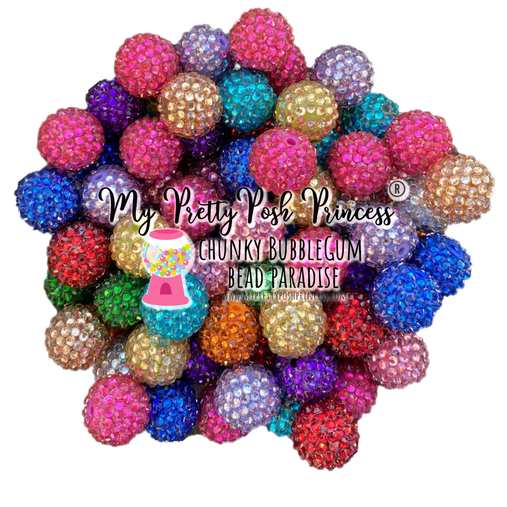 12Ct. 20mm Bubblegum Assorted Bubblegum Beads, Bulk Chunky Necklace Be –  Beadstobows