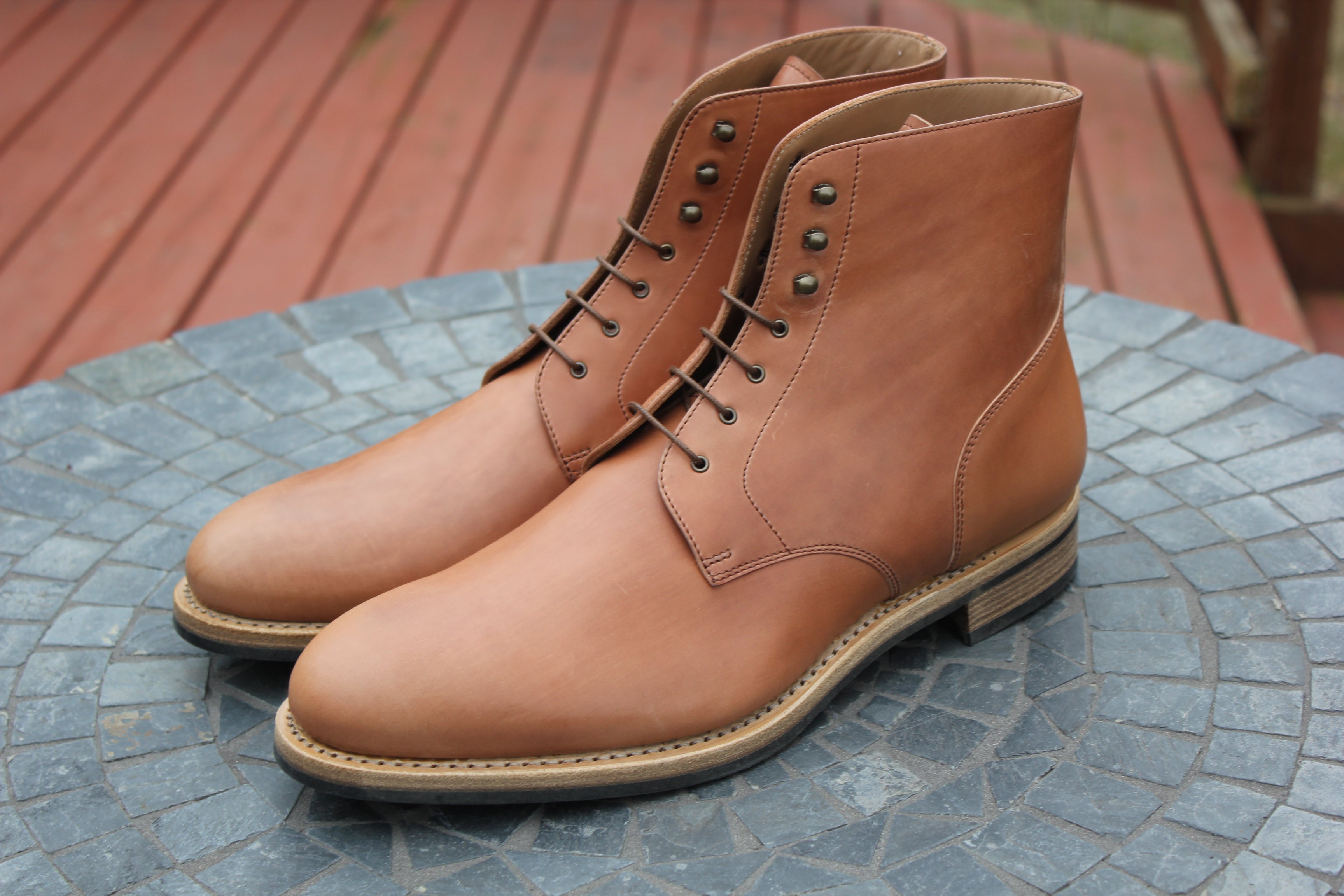 Rider Boot Company - Horween Unglazed Natural Shell Cordovan Dundalk Boots