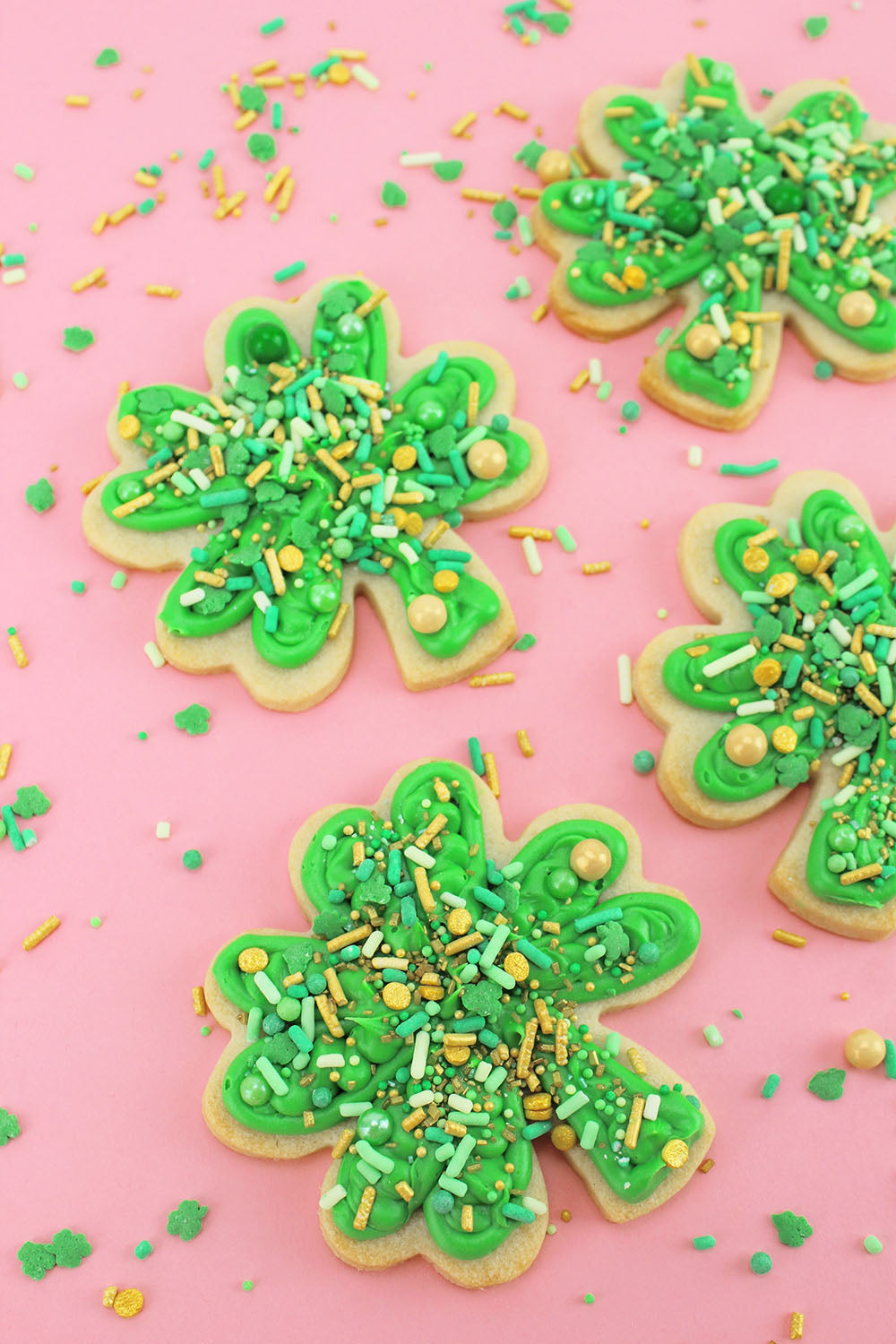 SPRINKLED SHAMROCK COOKIES Layer Cake Shop