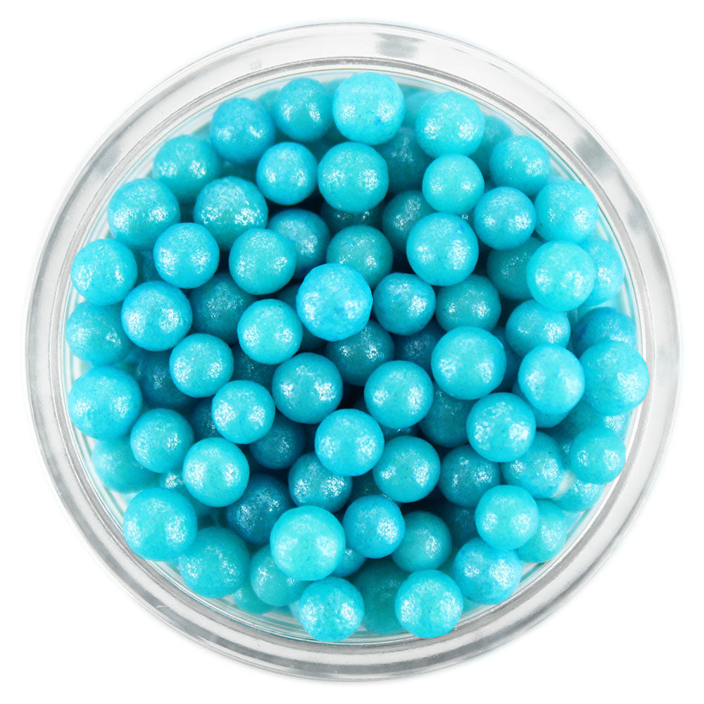 Pearly Blue Sugar Pearls 1 LB