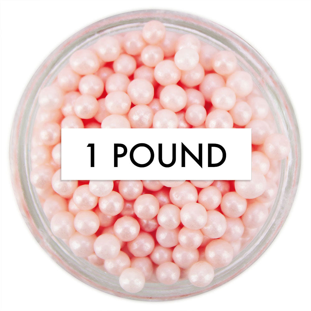 Pearly Light Coral Pink Sugar Pearls 5-6MM 1 LB